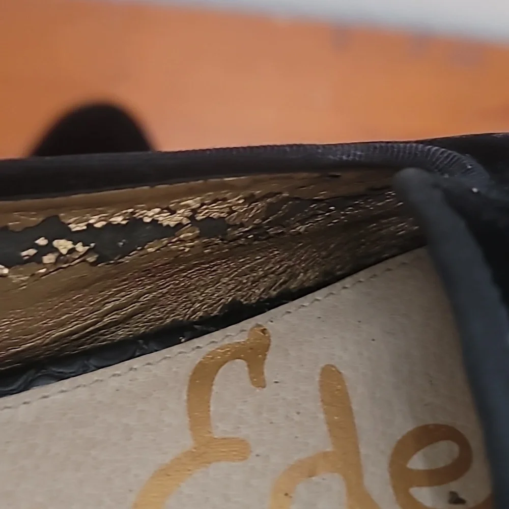 Sam Edelman Alvin Loafers Womens 7.5 Black Velvet Smoking Slipper Flat Shoes - Picture 11 of 16